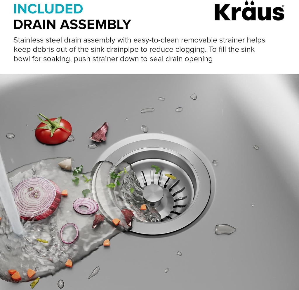 KBU22 32 Inch Undermount 50/50 Double Bowl 16 Gauge Stainless Steel Kitchen Sink